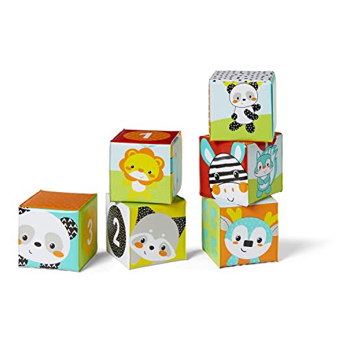Infantino Colors & Numbers Bath Blocks – 6 Soft Learning Blocks