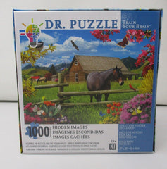Dr. Puzzle Springtime On The Range 1000-Piece Hidden Images Puzzle