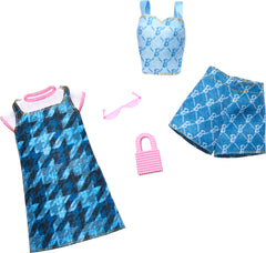 Barbie Fashions 2-Pack Denim Outfits Set with Accessories