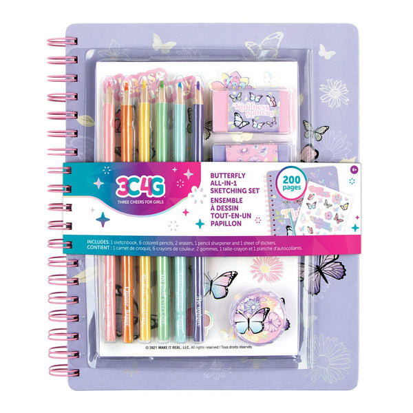 Make It Real 3C4G Butterfly Sketchbook & Journal Set
