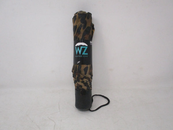 Weather Zone Super Mini Oversized Leopard Print Manual Umbrella