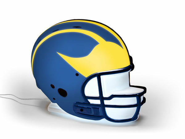 Michigan Wolverines LED-Lit Football Helmet Display | Officially Licensed