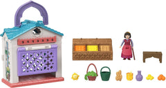 Mattel Disney Wish Dahlia's Rosas Marketplace Micro Doll Playset
