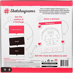 Sketchagrams Party Drawing Game – Hashtag Caption Game Night Fun