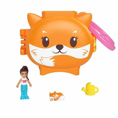 Mattel Polly Pocket Cuddly Toys Cat Compact Playset with Micro Doll