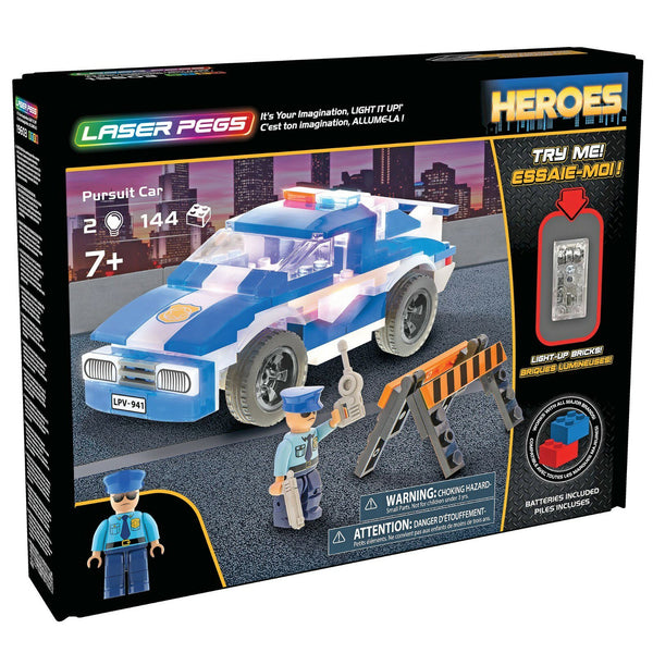 Laser Pegs Pursuit Car Light-Up Building Set