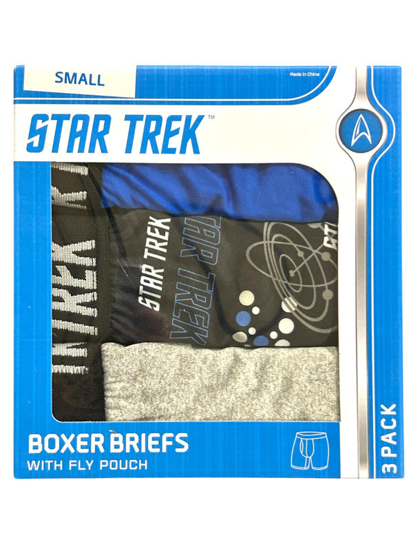 Briefly Stated Star Trek Men's Boxer Briefs 3-Pack