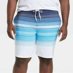 Goodfellow & Co Big & Tall Striped Board Shorts – Atlantic Blue