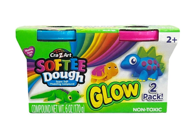 Cra-Z-Art Softee Dough Glow – 2 Pack Modeling Dough Set