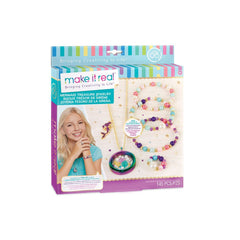 Make It Real Mermaid Treasure Kids Jewelry Making Kit