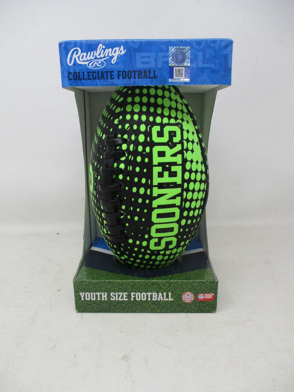 Rawlings Oklahoma Sooners Youth Football – Black & Lime Green