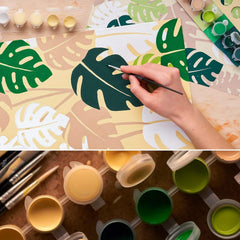 Arteza Paint by Numbers Kit – Monstera, 12x16 In, 21 Pieces