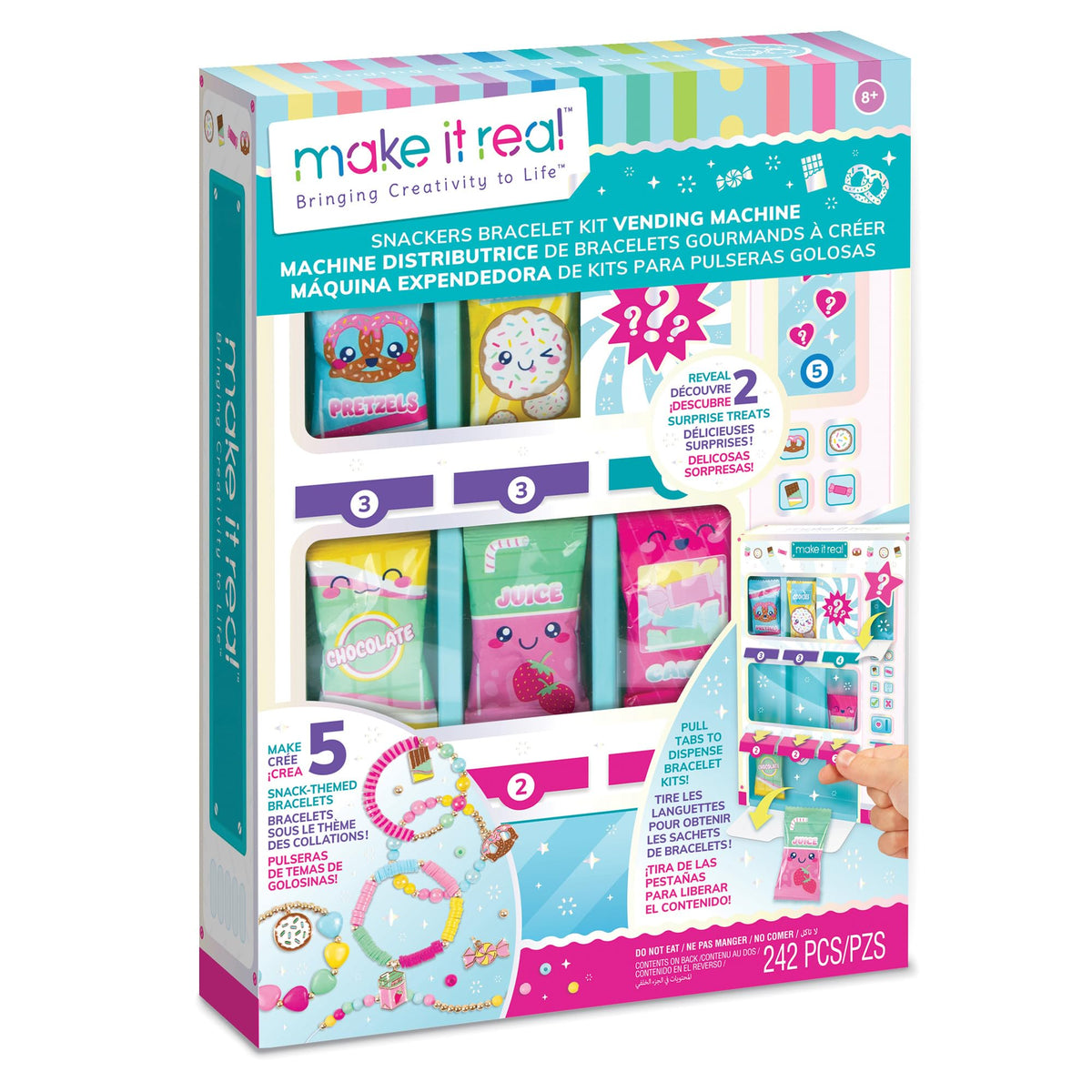 Make It Real Snackers Bracelet Vending Machine – 5 Charm Bracelets