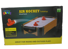 Real Wood Games Tabletop Air Hockey Set with Paddles & Pucks
