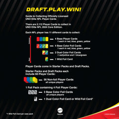 Mattel UNO Elite NFL Card Game 2024 with 4 Collectible Foil Cards