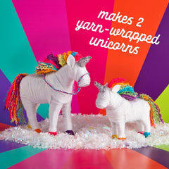Craft-tastic Yarn Unicorns Kit – Makes 2 Yarn-Wrapped Unicorns