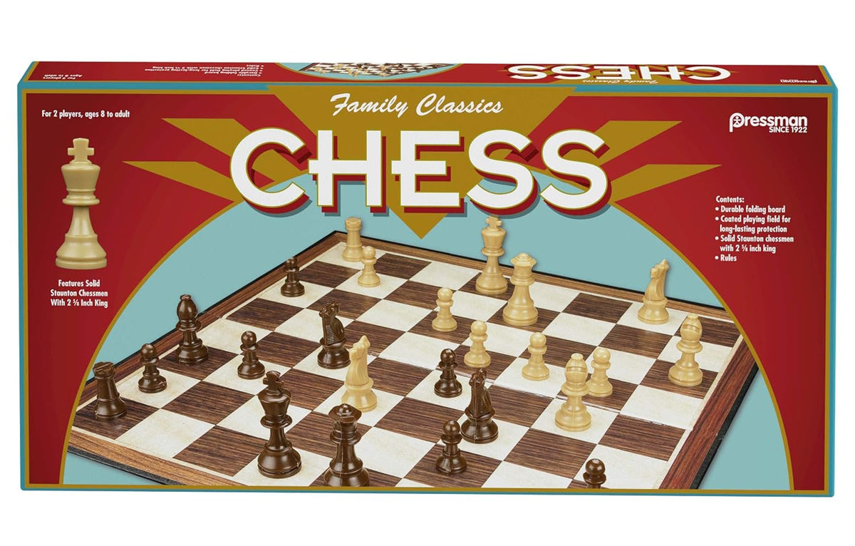 Pressman Family Classics Chess Set with Folding Board