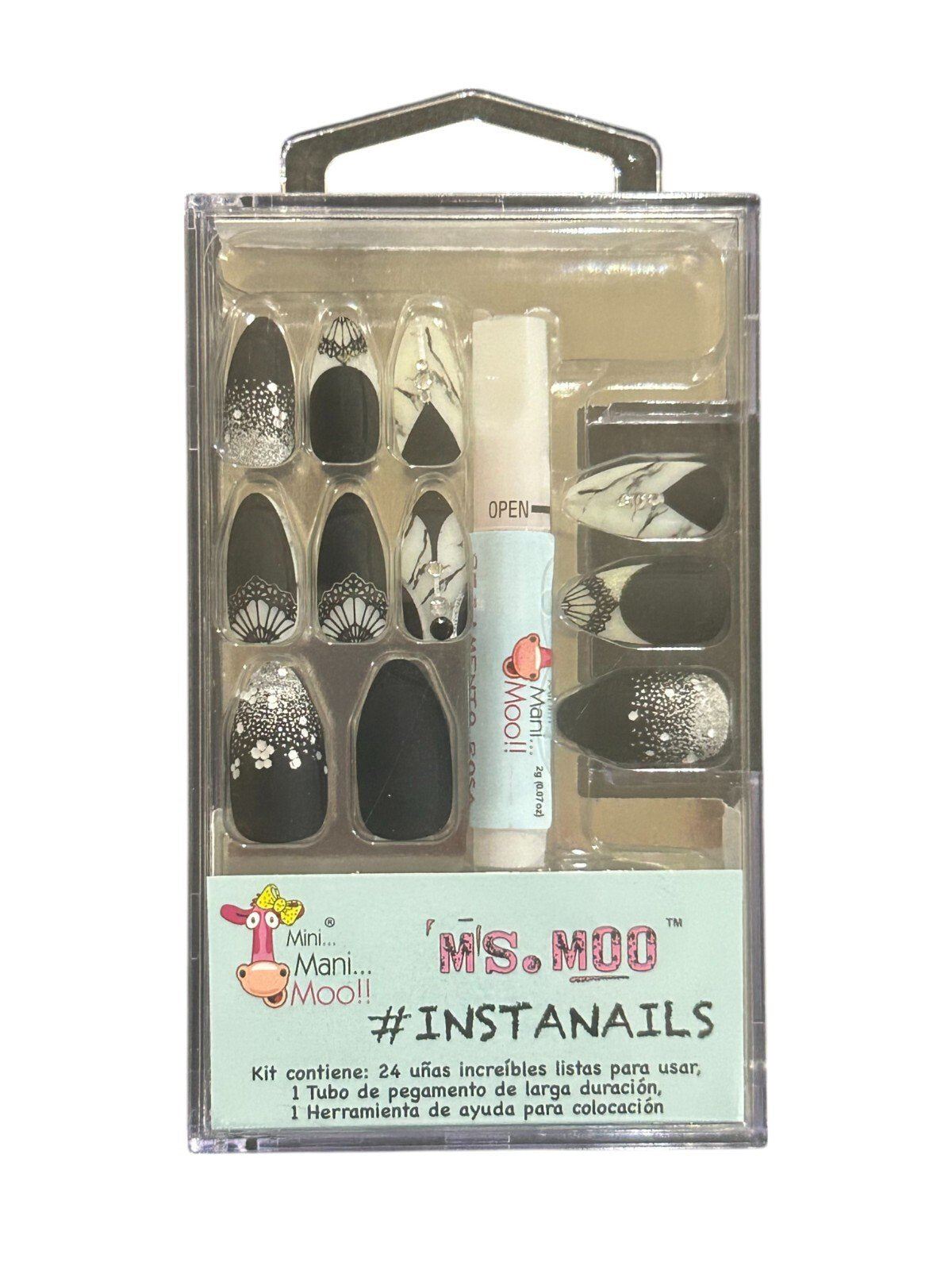 Mini Mani Moo False Nails Ms. Moo – 24-Piece Press-On Set