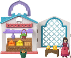 Mattel Disney Wish Dahlia's Rosas Marketplace Micro Doll Playset