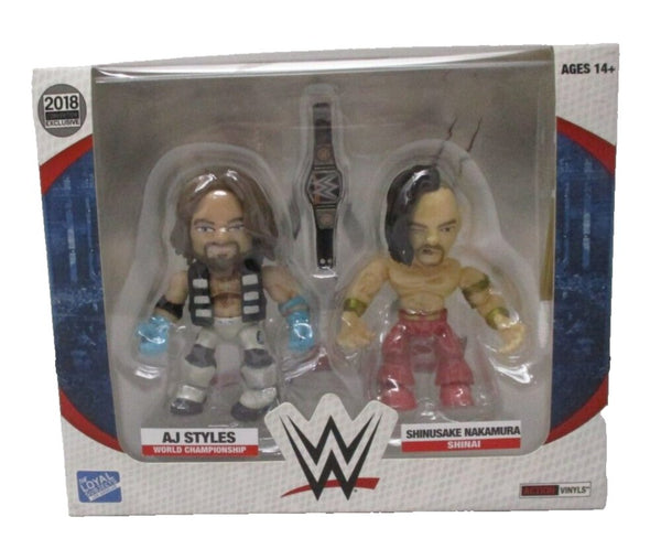 The Loyal Subjects WWE AJ Styles vs. Shinsuke Nakamura Action Vinyl 2-Pack SDCC 2018