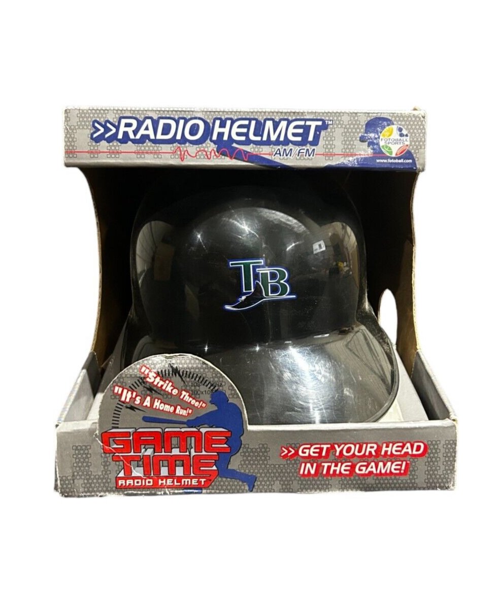 Fotoball Sports Tampa Bay Rays AM/FM Radio Batting Helmet Hat