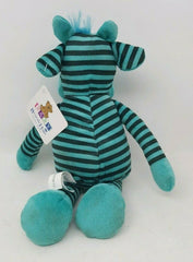 Beverly Hills Baby Plush Rattle Teal Giraffe Striped