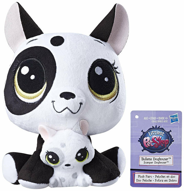 Hasbro Littlest Pet Shop Bullena & Scamper Doghouser Plush Pair