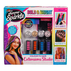 Shimmer N Sparkle Colour FX Hair Extensions Studio Clip-In Set