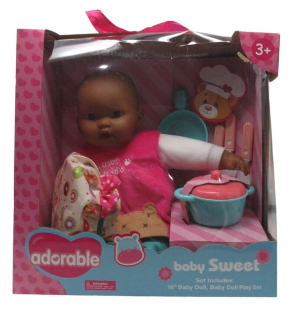 Adorable 16" AA Baby Doll with Baking Set – Loves Bears