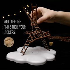 Thames & Kosmos Catch The Moon | Wooden Ladder Stacking Game