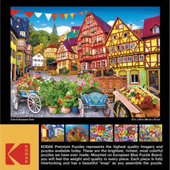 Kodak 1000-Piece European Town Jigsaw Puzzle – Vivid Color