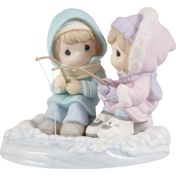Precious Moments You're Quite A Catch Ice Fishing Couple Figurine