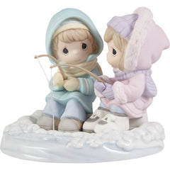 Precious Moments You're Quite A Catch Ice Fishing Couple Figurine