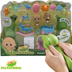 Pea Pod Babies Giant Playset – 2 Mystery Mini Dolls Included