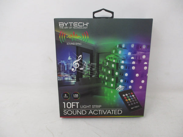 BYTECH 10 ft Sound Activated LED Light Strip | Music Reactive