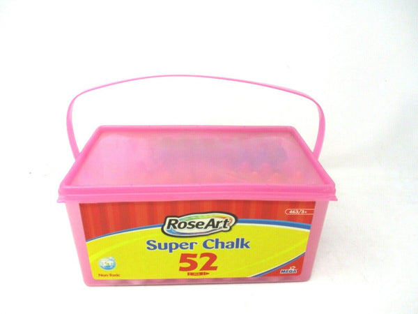 RoseArt Super Chalk 52-Piece Bucket | Sidewalk Chalk Set for Kids