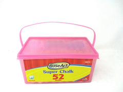 RoseArt Super Chalk 52-Piece Bucket | Sidewalk Chalk Set for Kids