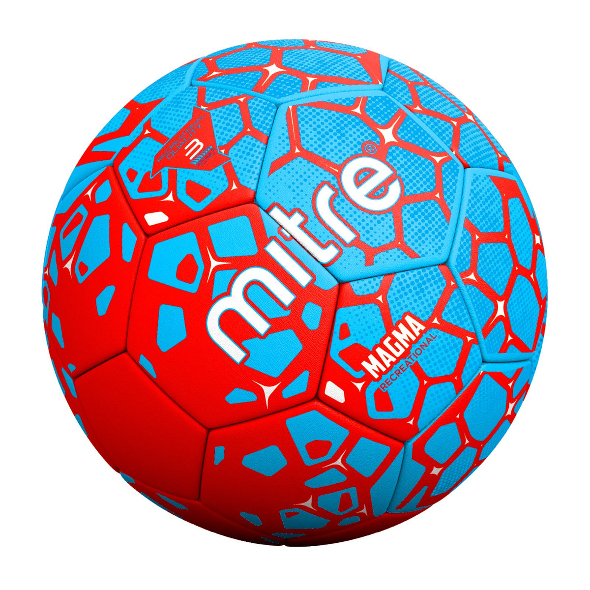 Mitre Magma Soccer Ball – Size 3, Blue & Red, Ready to Play