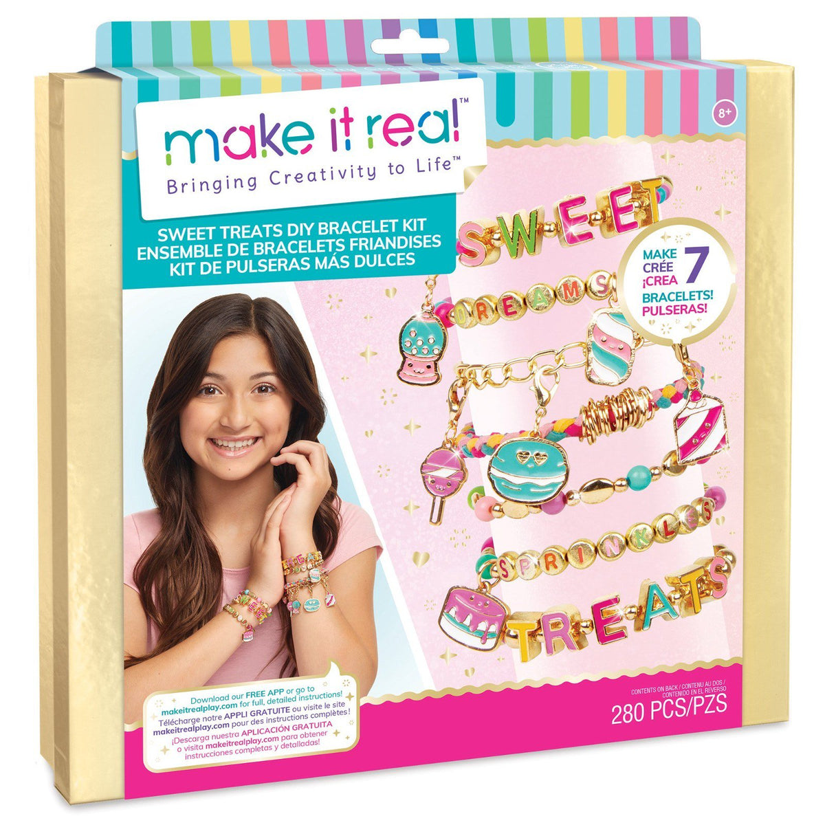 Make It Real Sweet Treats DIY Charm Bracelet Kit – 280pc