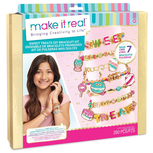 Make It Real: Sweet Treats DIY Bracelet Kit - Create 7 Charm Bracelets, 280PC
