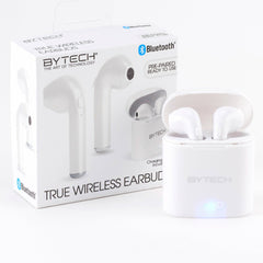 Bytech True Wireless Earbuds – White Bluetooth