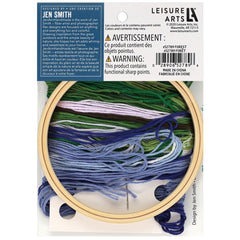 Leisure Arts 4" Snowy Forest Embroidery Kit – Beginner