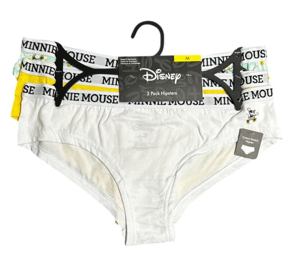 Minnie Mouse 3-Pack Hipster Underwear – Size Medium