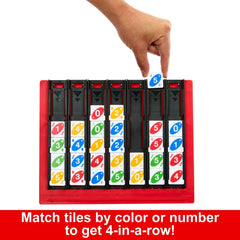 Mattel UNO Quatro Strategy Tile Game for 2-4 Players, 53 Pieces