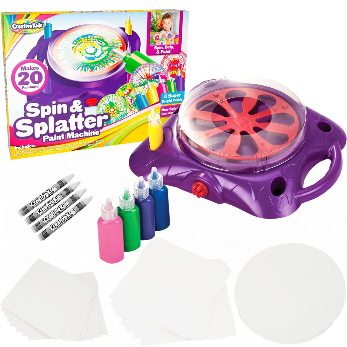 Creative Kids Spin & Paint Art Kit – Spinning Art Machine