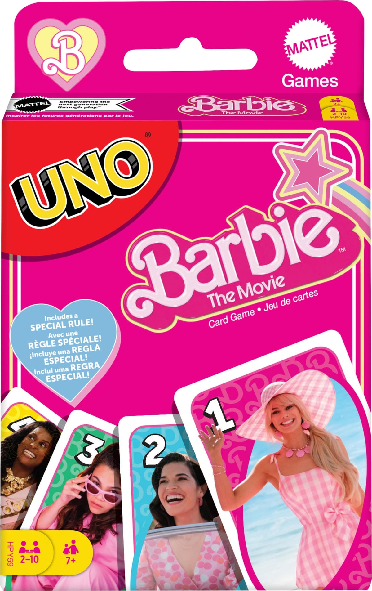 Mattel UNO Barbie The Movie Card Game | 2–10 Players
