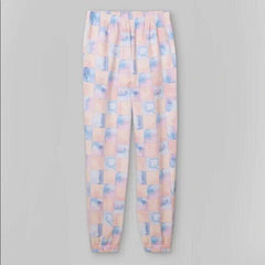 Wild Fable High-Rise Fleece Sweatpants – Pink & Blue Check