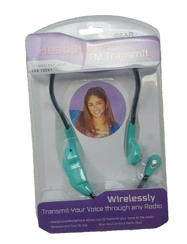 Cyber Gear FM Headphone Transmitter – Teal | Broadcast Your Voice