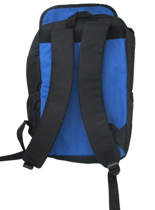 18" Black & Blue Backpack with Laptop Compartment & Dual Pockets