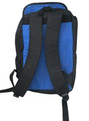 18" Black & Blue Backpack with Laptop Compartment & Dual Pockets